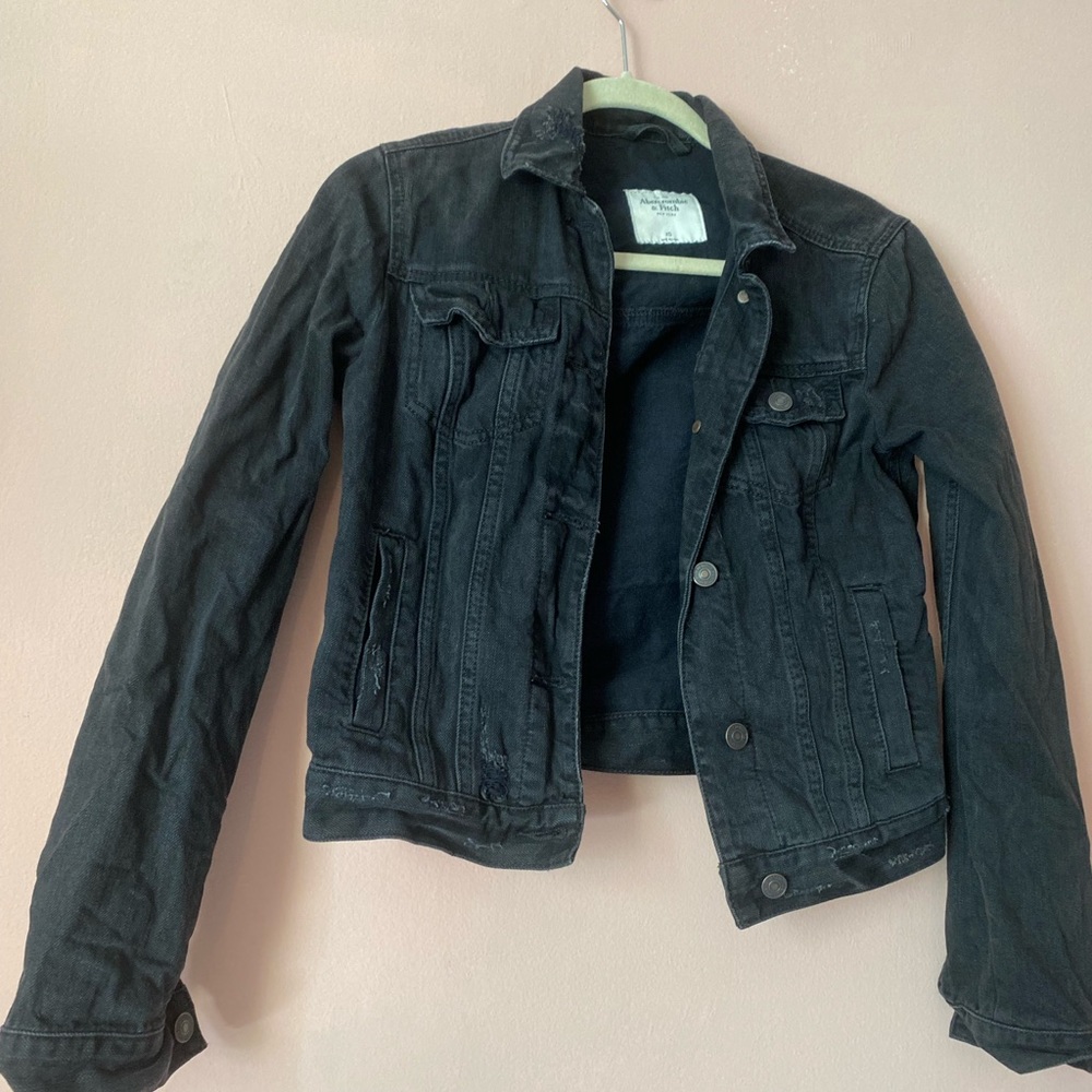 Abercrombie black denim jacket